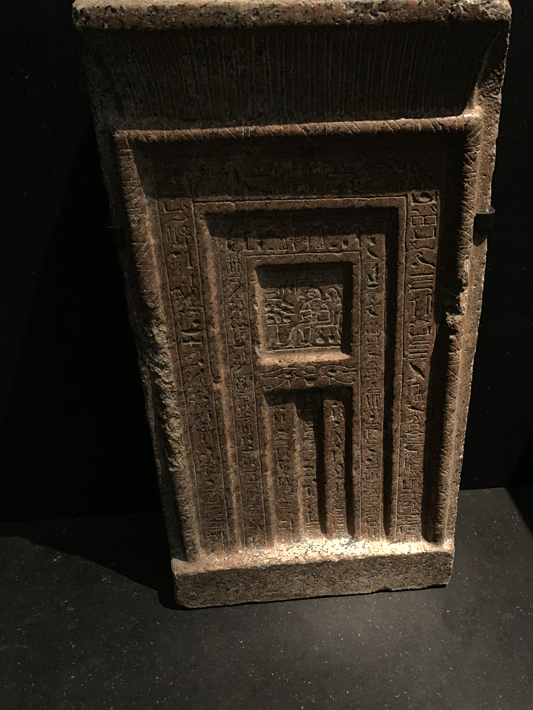 False door from the tomb of Vizier Rekhmire
Egypt, Thebes 1479-1425 BCE, H. 99cm, W. 54cm; granite, Musée du Louvre