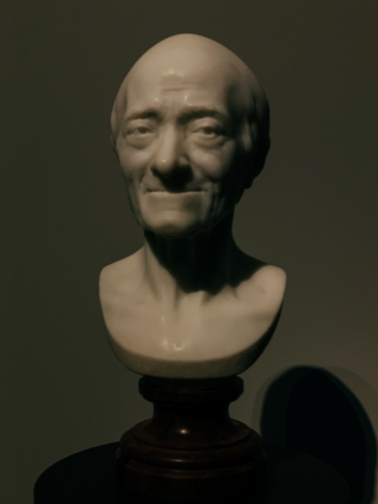 Bust of Voltaire JEAN-ANTOINE HOUDON
France 1778 H. 45.5 cm; marble Musée du Louvre 